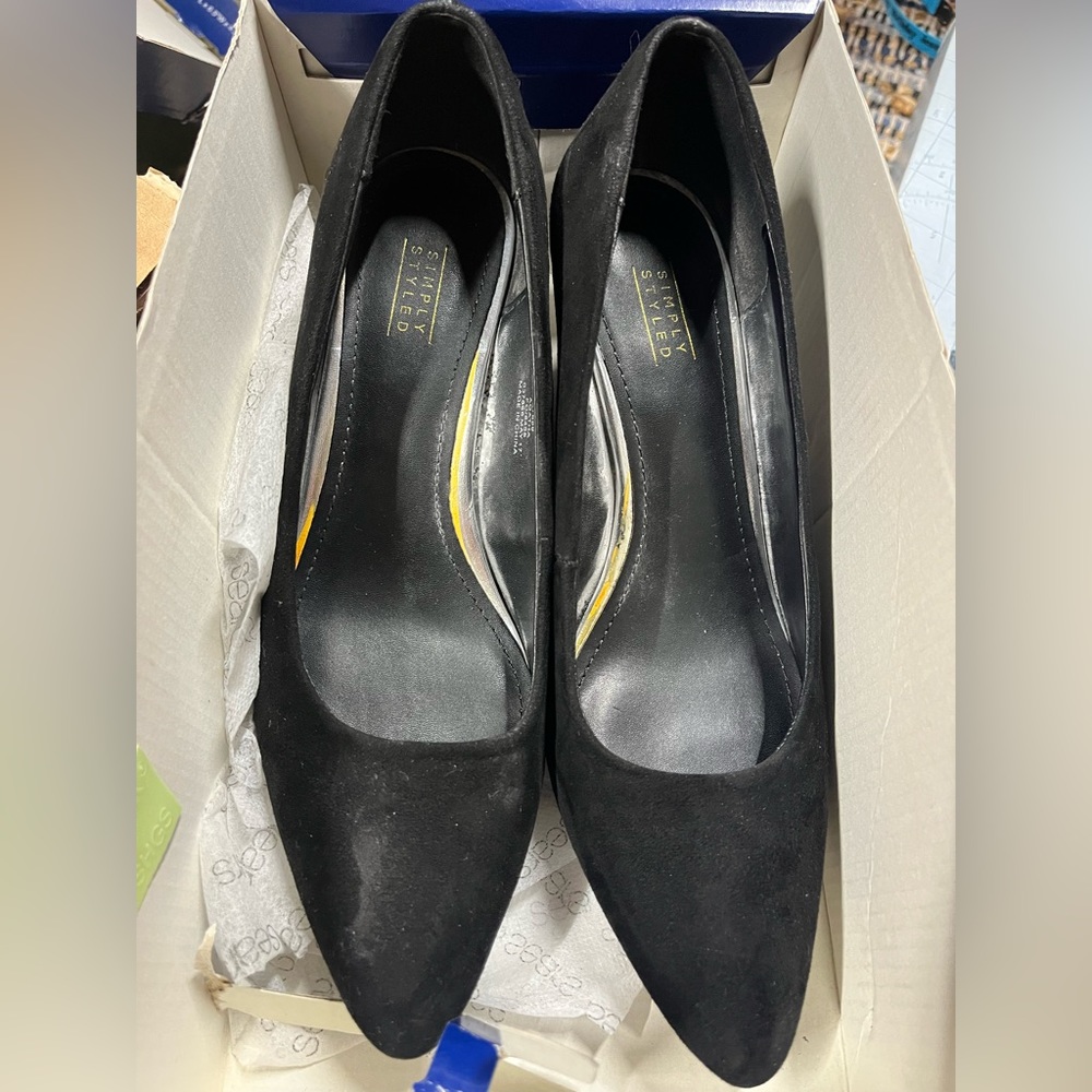 Black Suede Wedges